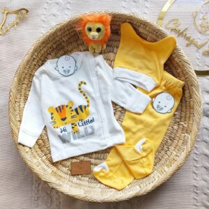 Pyjama bébé 3 pièces Tigre jaune