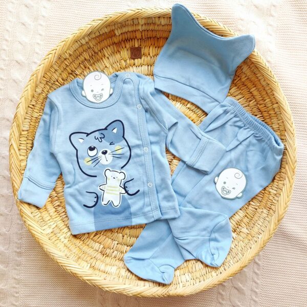 Pyjama bébé 3ps chatton bleu