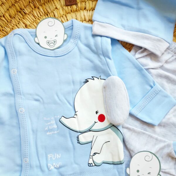 Pyjama bébé 3ps elephant bleu