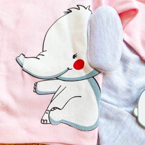 Pyjama bébé 3ps elephant rose