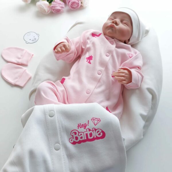 Grenouillère bébé duo en coton Hey Barbie - Chahrazad Baby