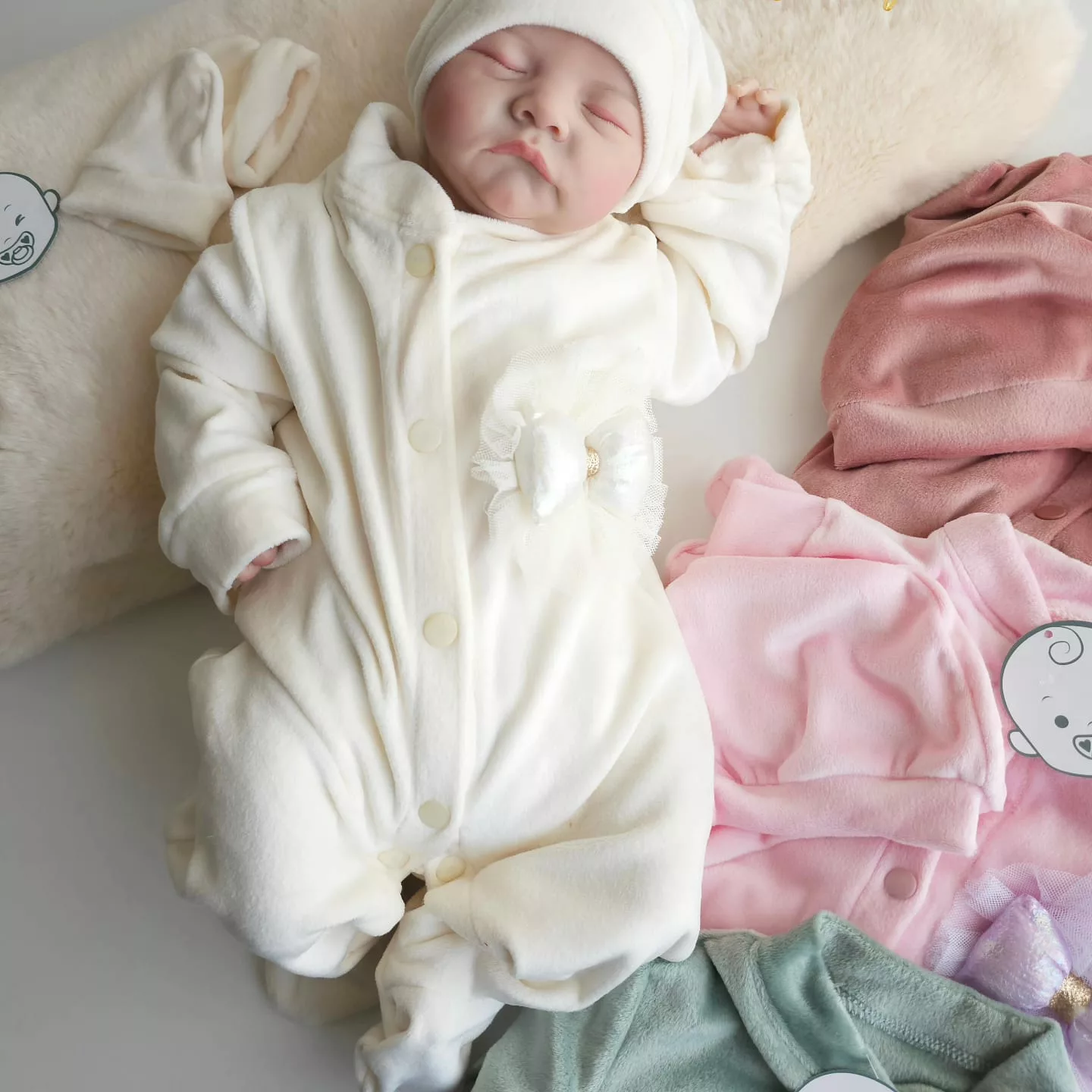 Grenouillère bébé duo en coton Hey Barbie - Chahrazad Baby