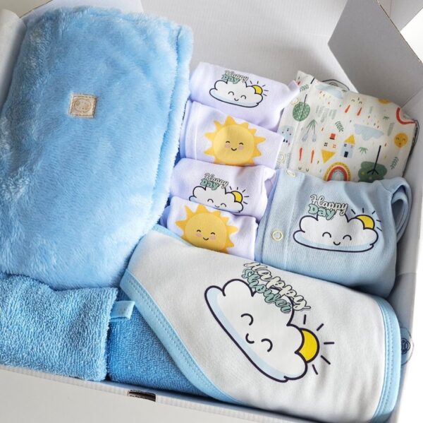 Coffret naissance complet et doux pour bébé - happy box