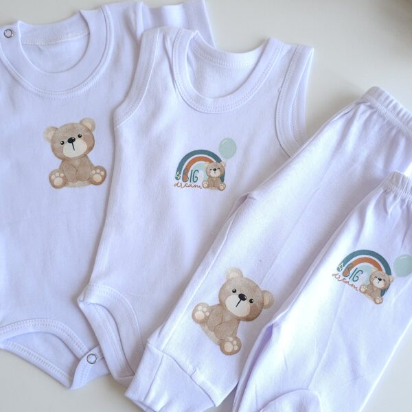 Pack 2 Body 2 Pantalon pour bébé  " BIG DREAMS " - Image 2