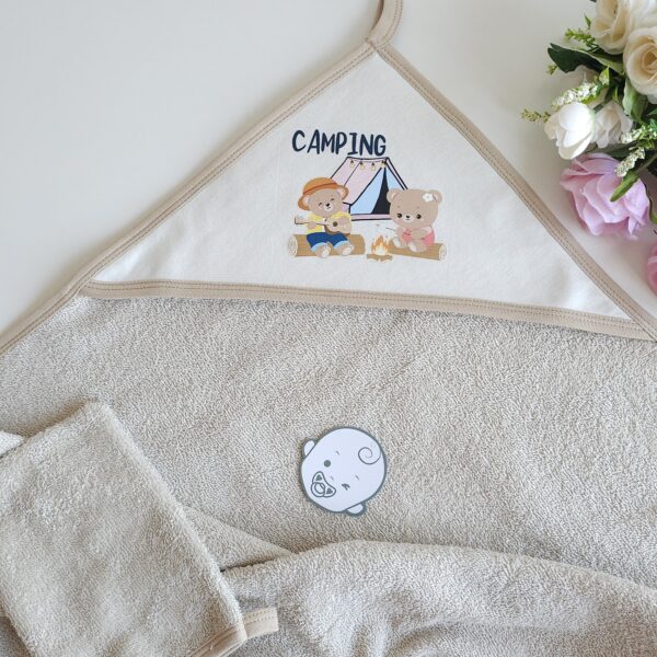 Serviette de bain bébé "CAMPING" - Image 2