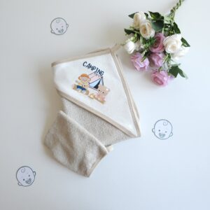 Serviette de bain bébé "CAMPING"
