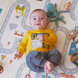 Tapis de jeu double face pour bébé, épais, antidérapant, pliable, 200 x180 cm