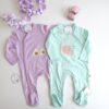 Lot de 2 grenouillères bébé 100% coton – FRUITS