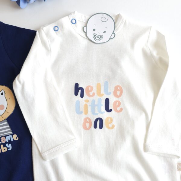 Lot de 2 grenouillères bébé 100% coton – LION - Image 3