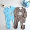 Lot de 2 grenouillères bébé 100% coton – SUNSHINE