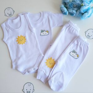 Pack 2 Body 2 Pantalon pour bébé  "sunny day "