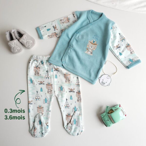 Pyjama Bébé 2 Pièces – "BE COOL " – 100% Coton OEKO-TEX - Image 2