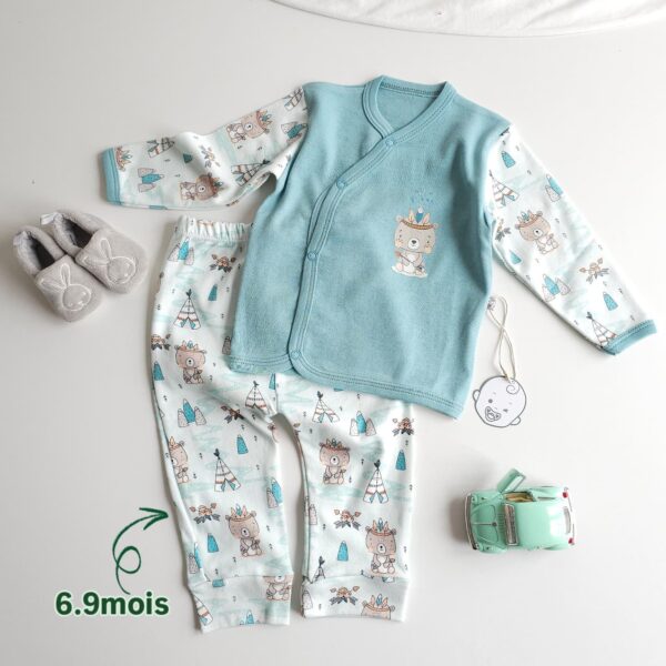 Pyjama Bébé 2 Pièces – "BE COOL " – 100% Coton OEKO-TEX - Image 3