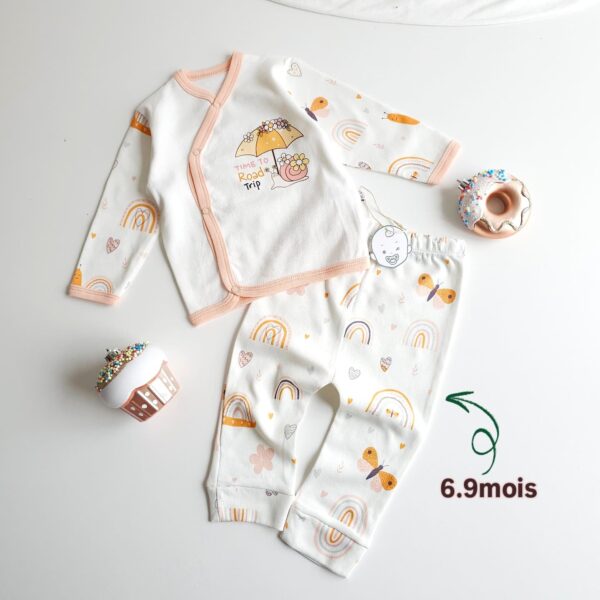 Pack 2 in 1 grenouillère + pyjama "trip time" – Image 2
