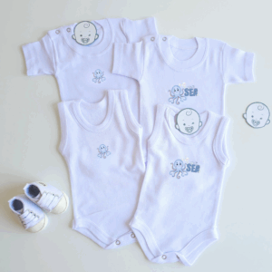 Pack de 4 Bodies Bébé -Hole Sea
