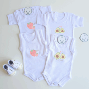 Pack de 4 Bodies Bébé - FRUITS