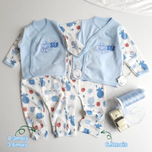 Pyjama Bébé 2 Pièces – "HOLA SEA " – 100% Coton OEKO-TEX