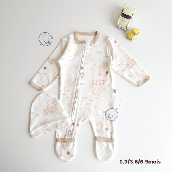 Grenouillères Bébé 100% Coton Premium | Fermeture Double Zip – Certifié OEKO-TEX " RELAX " – Image 2