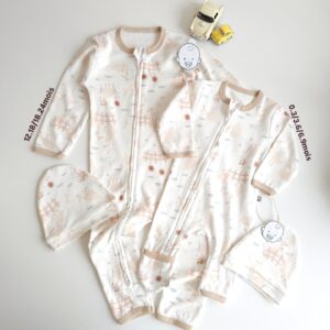 Grenouillères Bébé 100% Coton Premium | Fermeture Double Zip – Certifié OEKO-TEX " RELAX "
