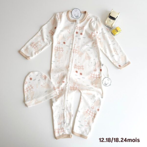 Grenouillères Bébé 100% Coton Premium | Fermeture Double Zip – Certifié OEKO-TEX " RELAX " – Image 3