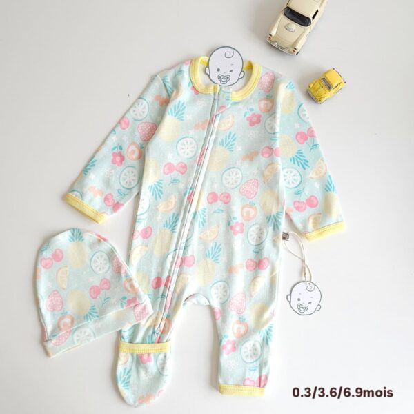 Grenouillères Bébé 100% Coton Premium | Fermeture Double Zip – Certifié OEKO-TEX " SUMMER" – Image 2