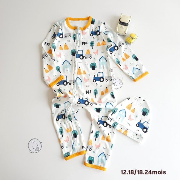 Grenouillères Bébé 100% Coton Premium | Fermeture Double Zip – Certifié OEKO-TEX " FARME " – Image 3