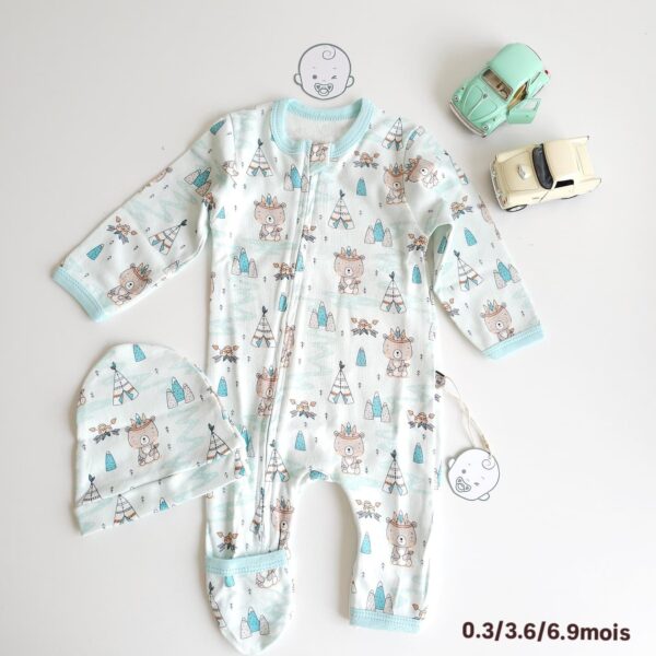 Grenouillères Bébé 100% Coton Premium | Fermeture Double Zip – Certifié OEKO-TEX " CAMPE " – Image 2