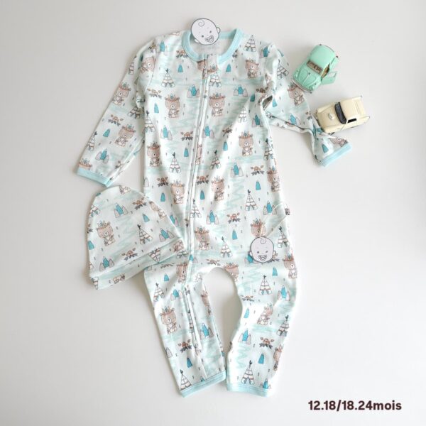 Grenouillères Bébé 100% Coton Premium | Fermeture Double Zip – Certifié OEKO-TEX " CAMPE " – Image 3