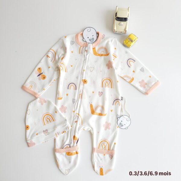 Pack 2 in 1 grenouillère + pyjama "trip time" – Image 4