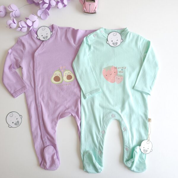 Lot de 2 grenouillères bébé 100% coton d'été – Image 5