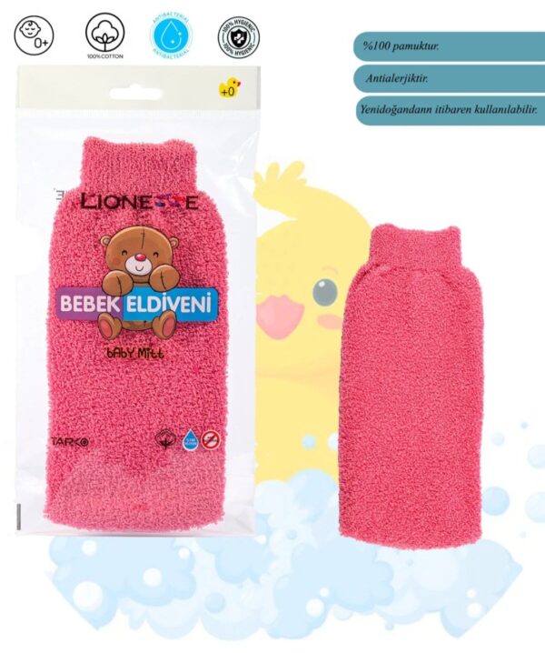 gants de bain pour bébé  fille et garçon- 100% coton – Image 2