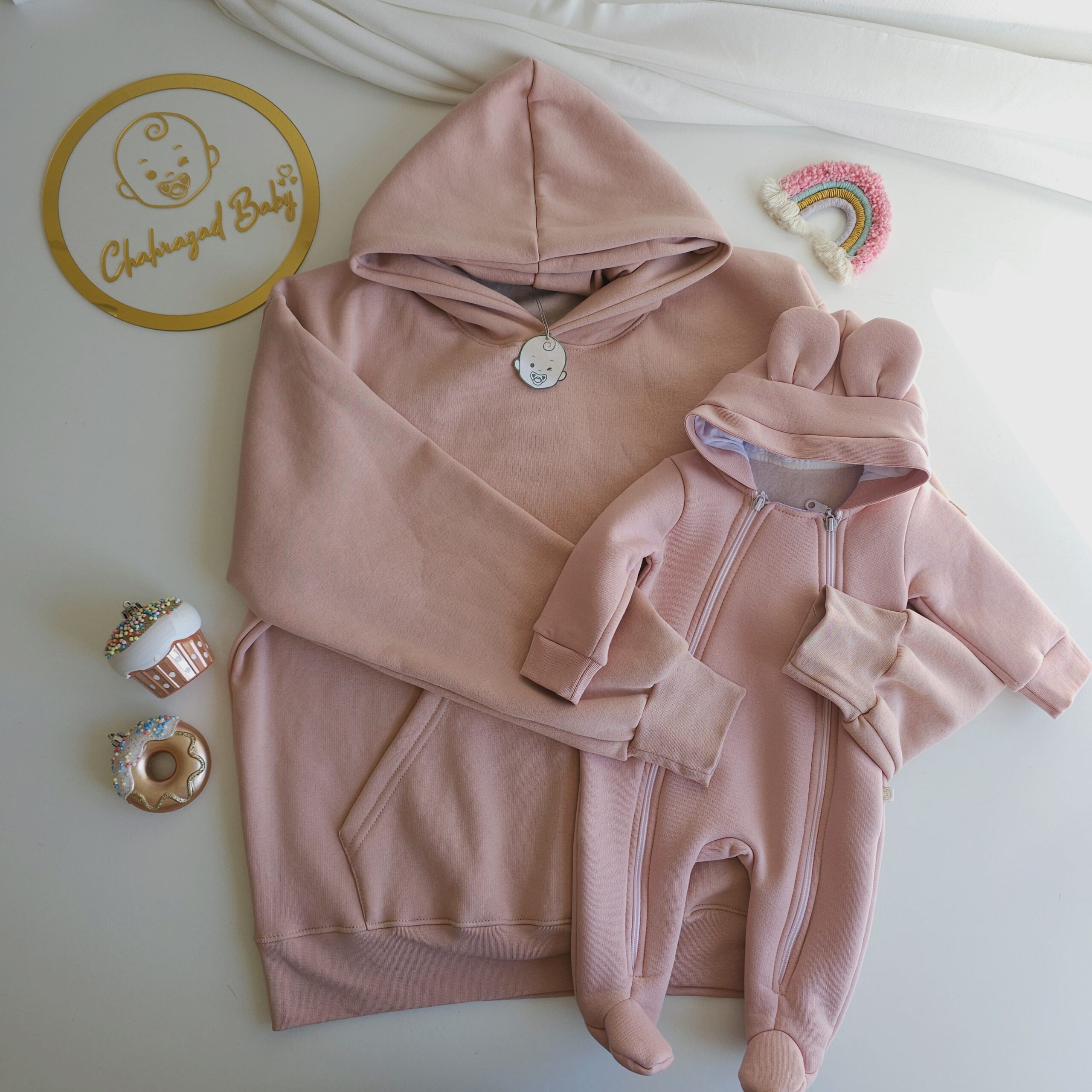Ensemble  matchy matchy maman bébé/ papa bébé /pour Famille en Coton 100% – Image 5