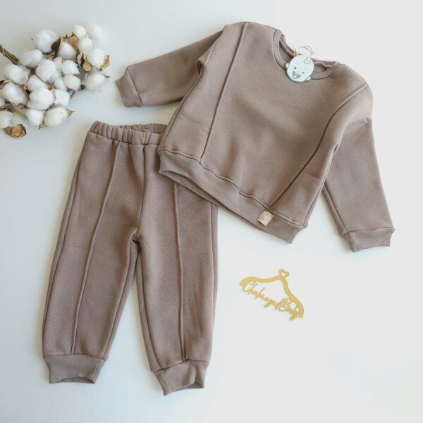 Ensemble d’Hiver Bébé 100% Coton – hoodie et pantalon bébé – Image 5