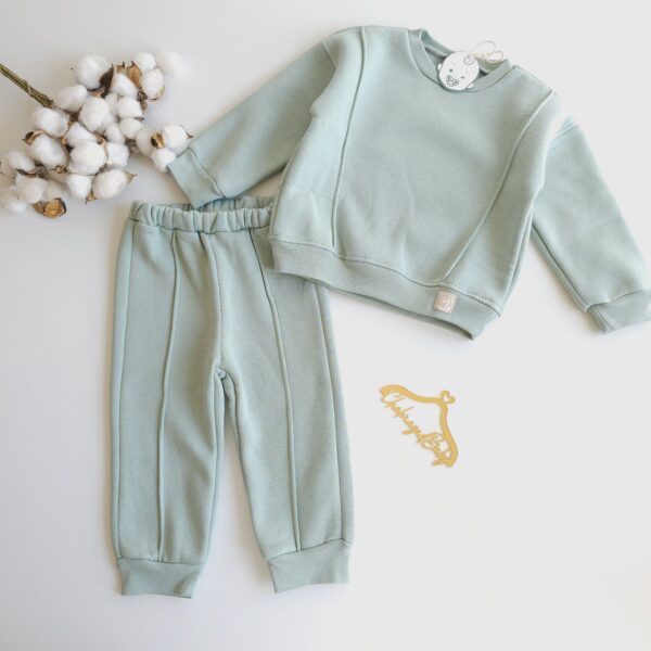 Ensemble d’Hiver Bébé 100% Coton – hoodie et pantalon bébé – Image 6
