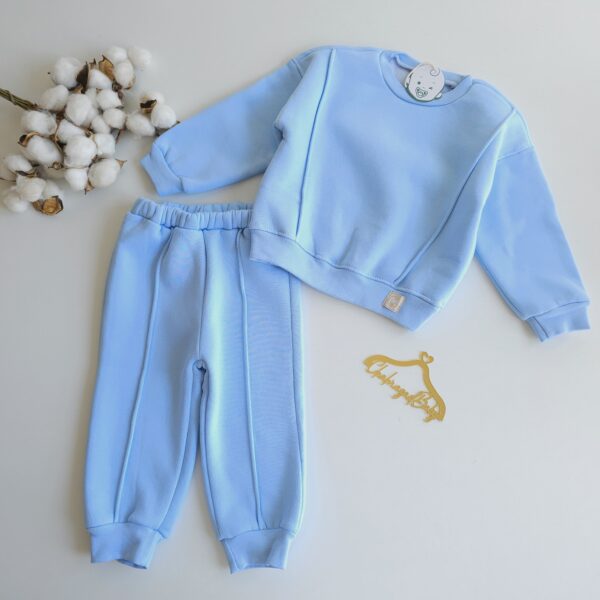 Ensemble d’Hiver Bébé 100% Coton – hoodie et pantalon bébé – Image 4