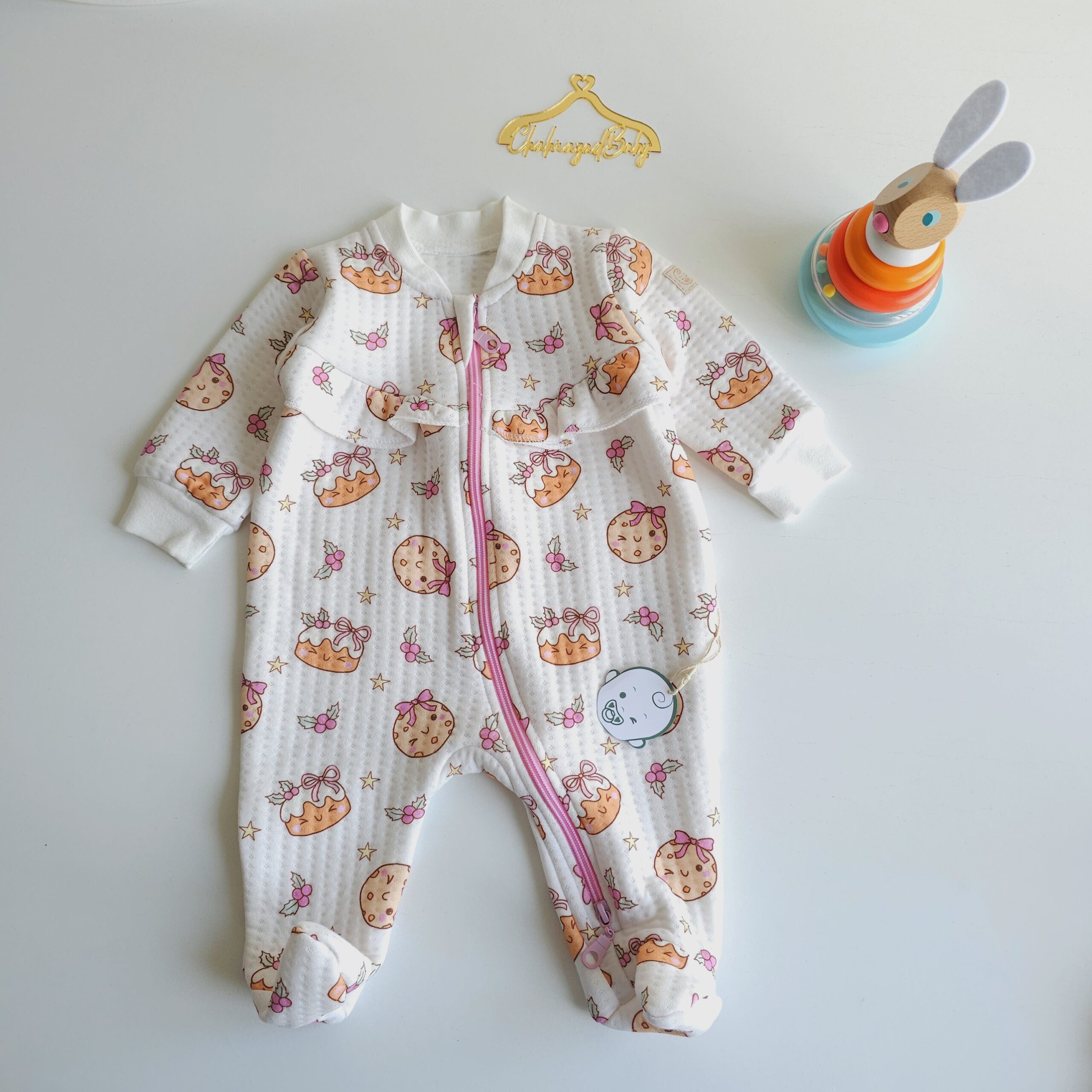 Pyjama Grenouillère Bébé 100% Coton Doublé Chaleur | 0-9 Mois - Image 5