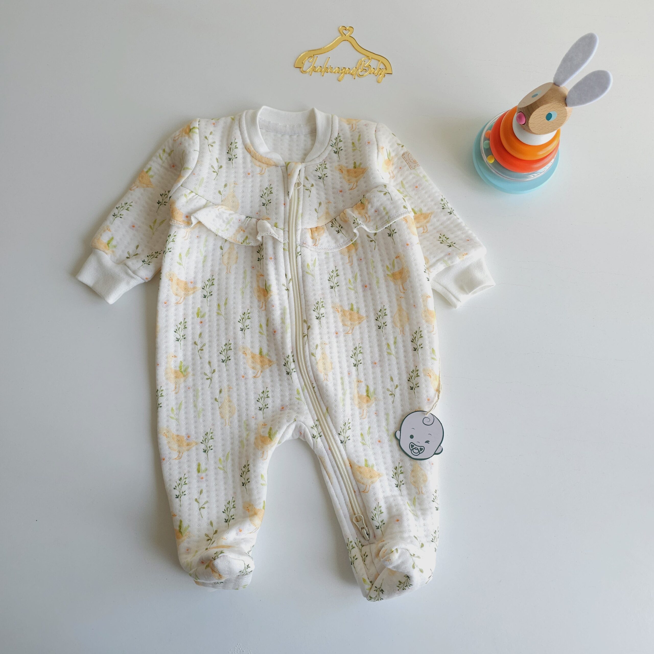 Pyjama Grenouillère Bébé 100% Coton Doublé Chaleur | 0-9 Mois - Image 4