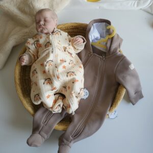 Pack Hiver Grenouillère ​Arc-en-ciel Matelassée &  Combinaison montonier Oreilles de Lapin