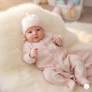 Ensemble Tricoté Doux « Étoile » - 3 Pièces