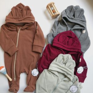 Combinaison bébé Cachmer à capuche - Douceur & chaleur