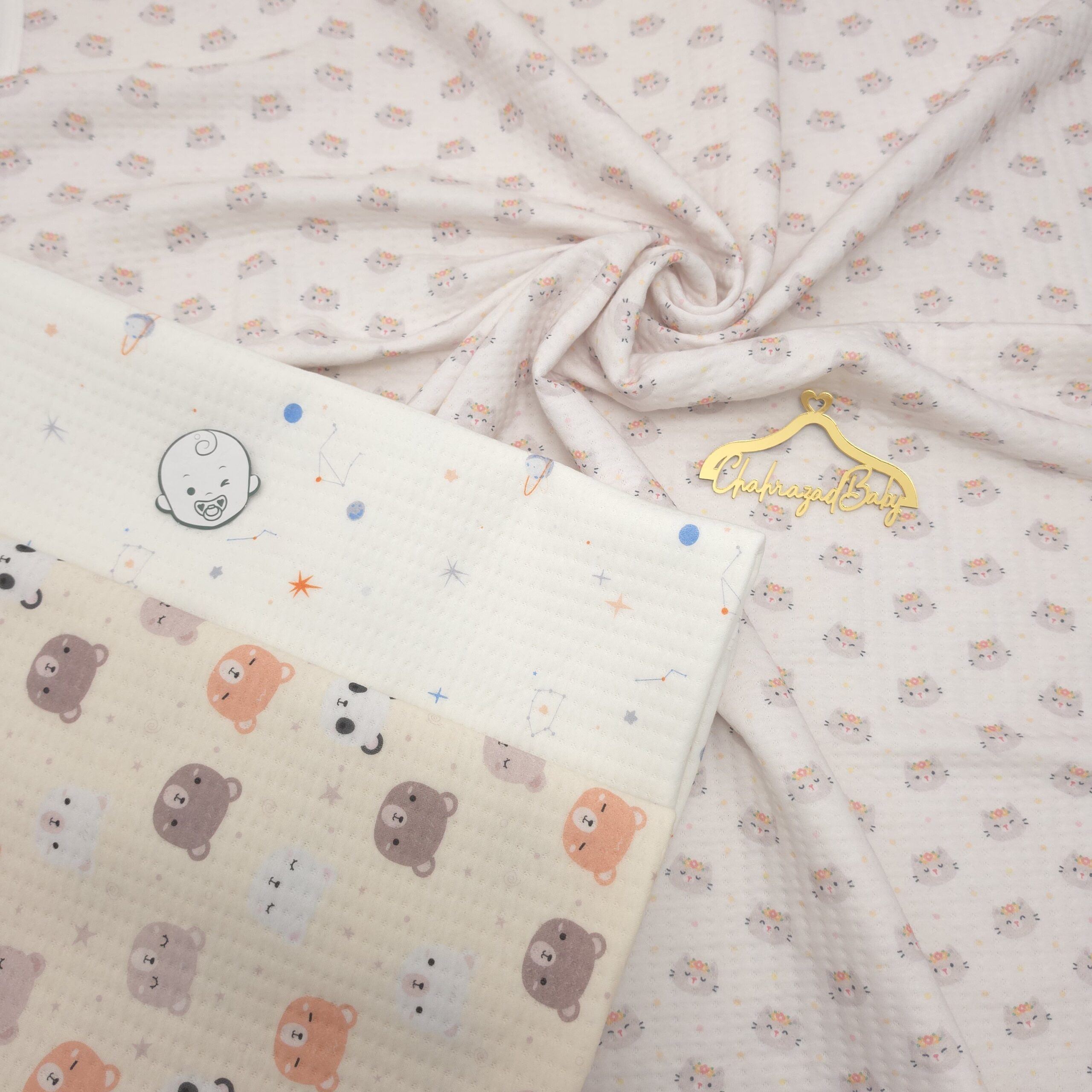 Couverture Bébé Double Gaze Matelassée – Douceur & Confort Premium