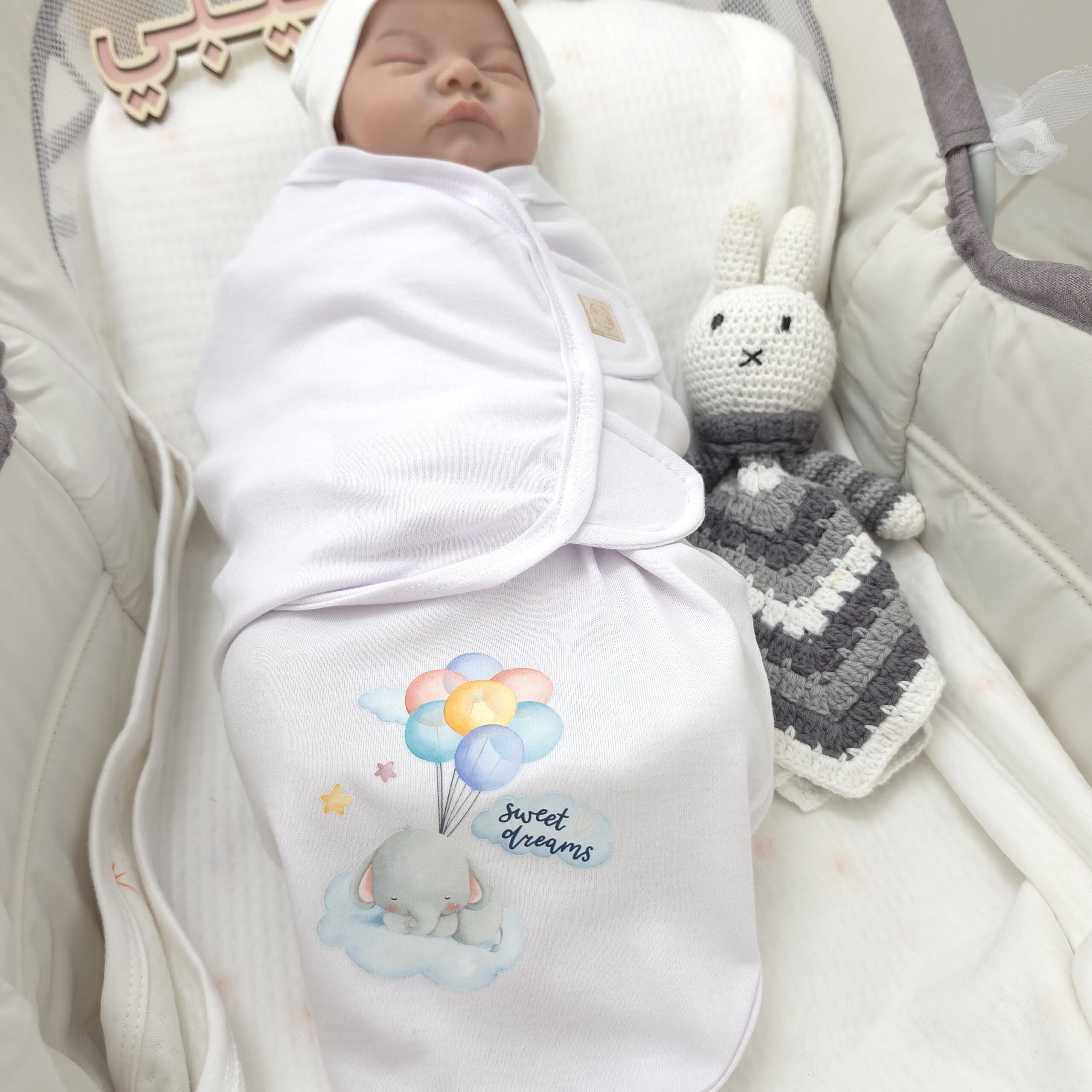 Couverture d'Emmaillotage Bébé à Scratch en Coton - Image 6