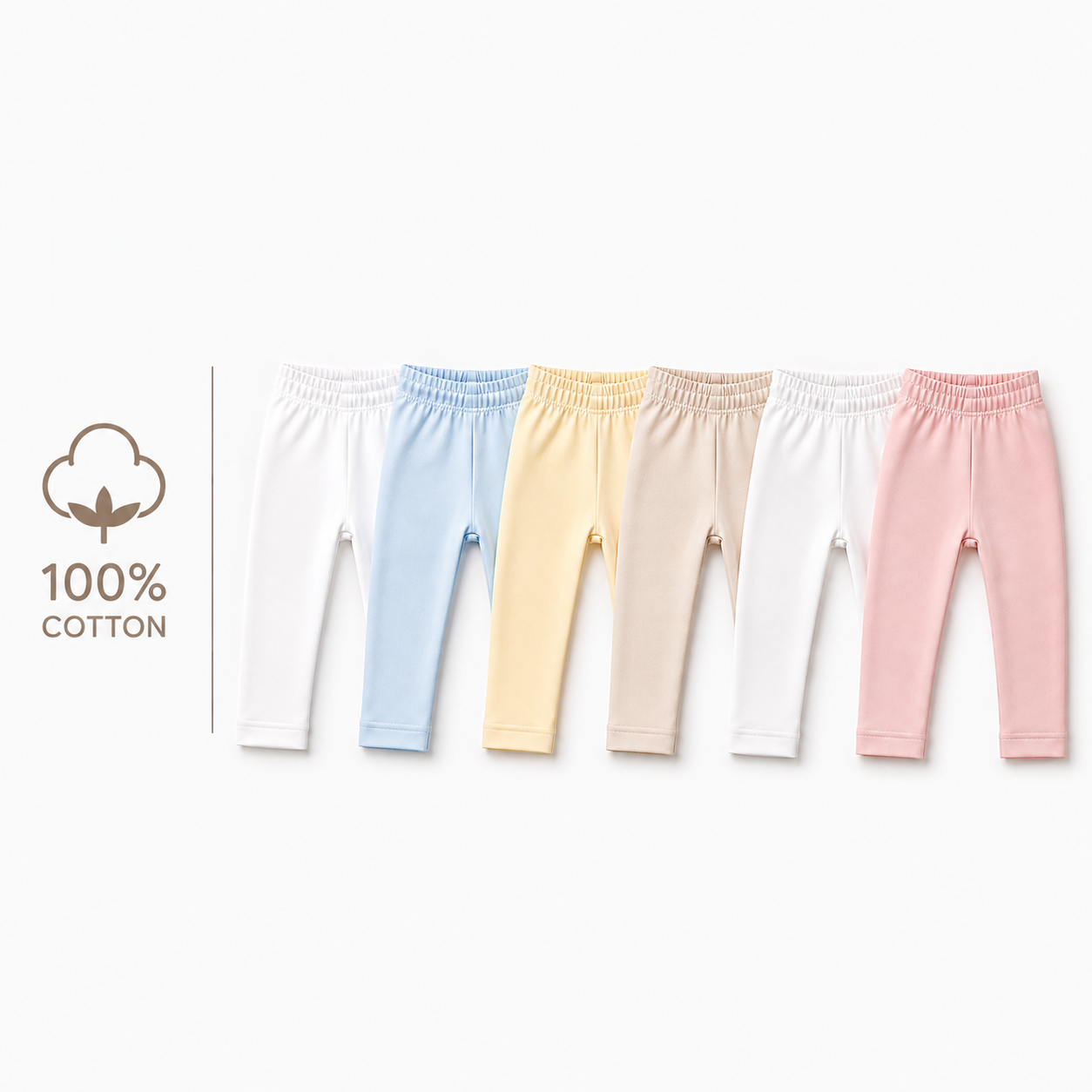 Legging Bébé 100% Coton Oeko-Tex – Pantalon Bébé Naissance 0-12 Mois