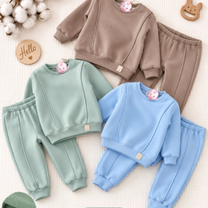 Pack 3 Ensembles Bébé Chauds 100% Coton – Sweat & Pantalon | CHAHRAZAD BABY