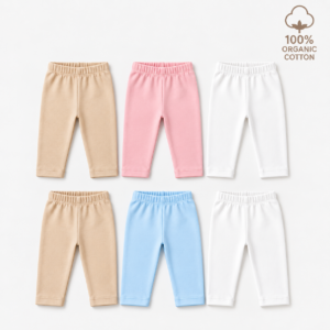 Legging Bébé 100% Coton Oeko-Tex – Pantalon Bébé Naissance 0-12 Mois