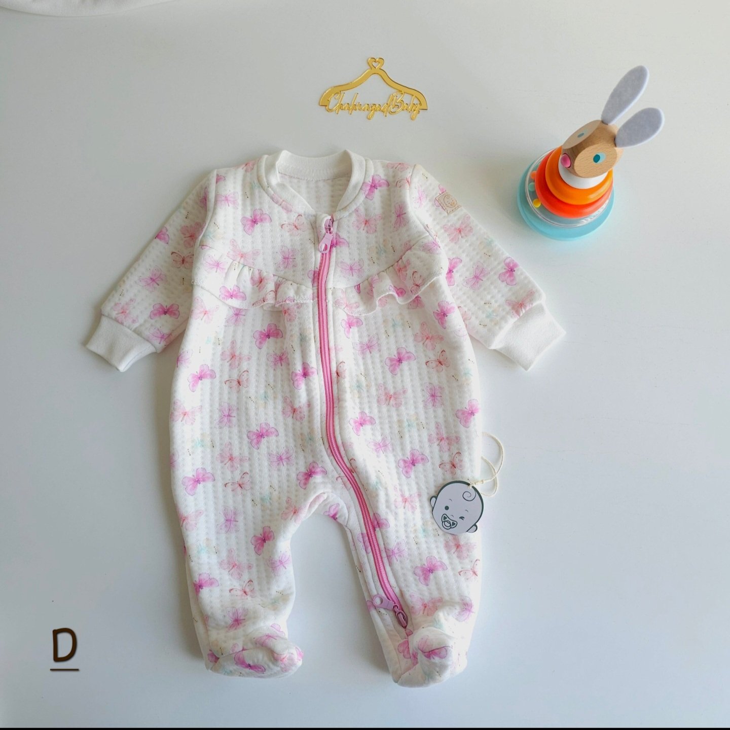 Pyjama Grenouillère Bébé 100% Coton Double gaz |Matelassé | 0-9 Mois - Image 10