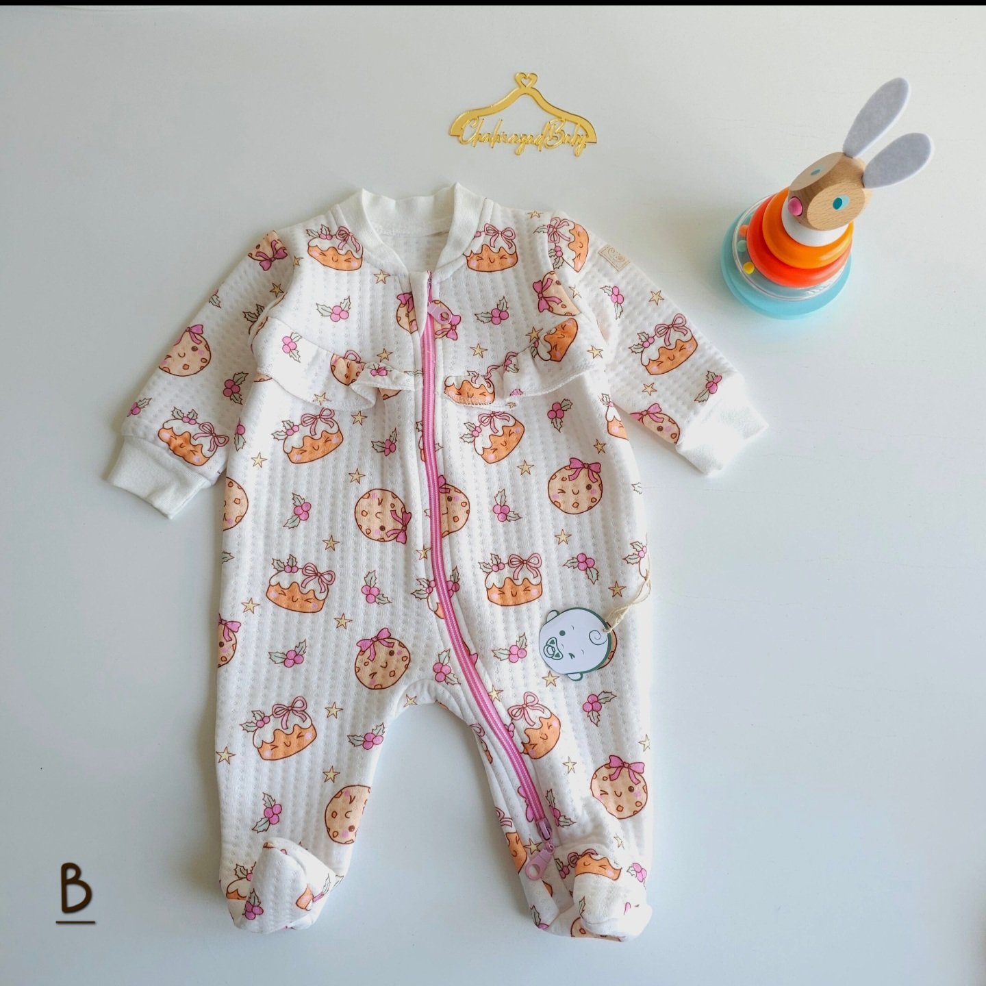 Pyjama Grenouillère Bébé 100% Coton Double gaz |Matelassé | 0-9 Mois - Image 8