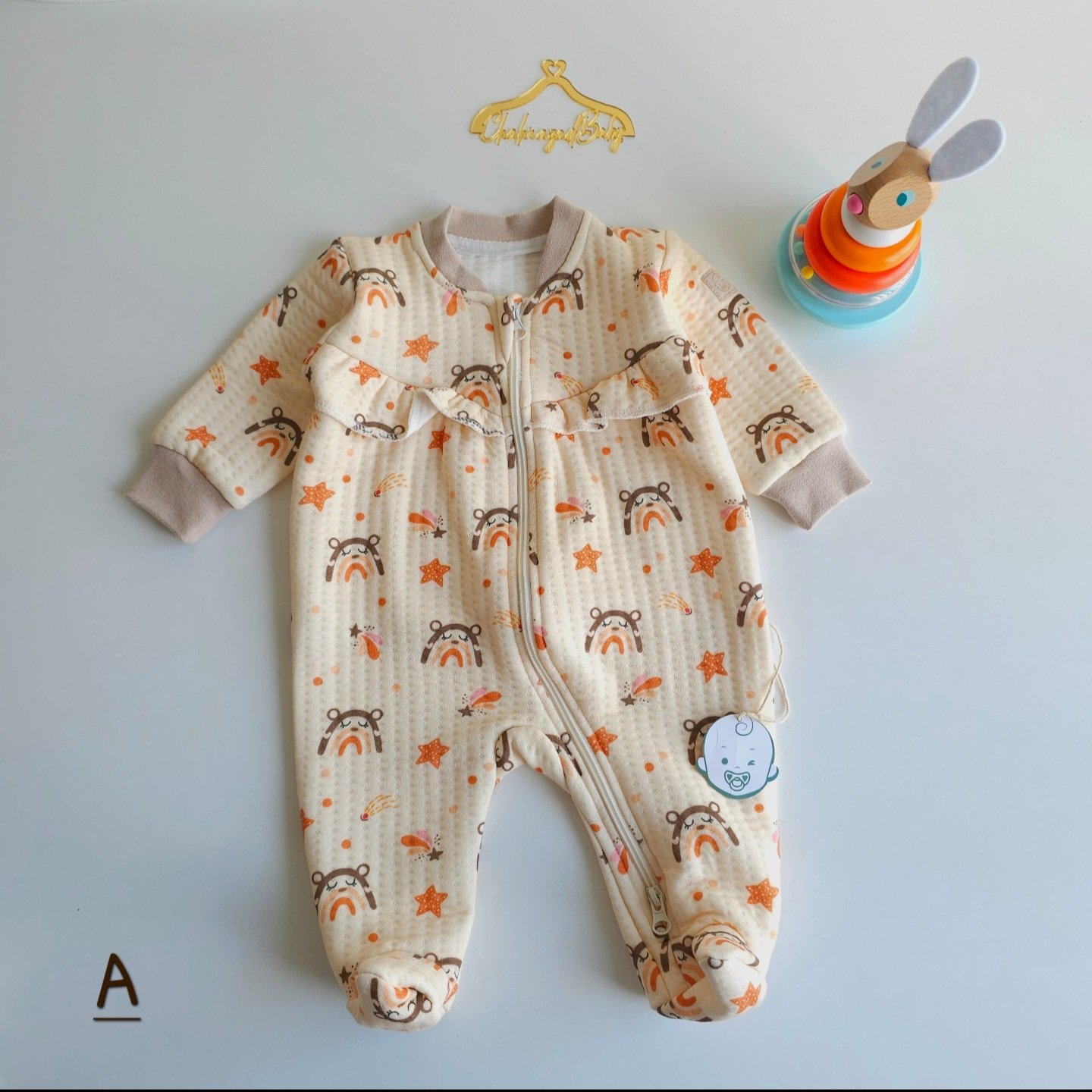 Pyjama Grenouillère Bébé 100% Coton Double gaz |Matelassé | 0-9 Mois - Image 7
