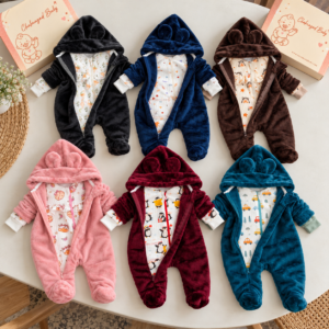 Grenouillère Bébé Hiver 2-en-1 – Matelassée Coton & Polaire Chaude | Chahrazad Baby
